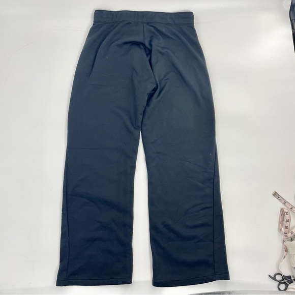 Nike Active Wide Leg Fleece Lined Drawstring Athletic Black Pant size medium - Picture 11 of 13